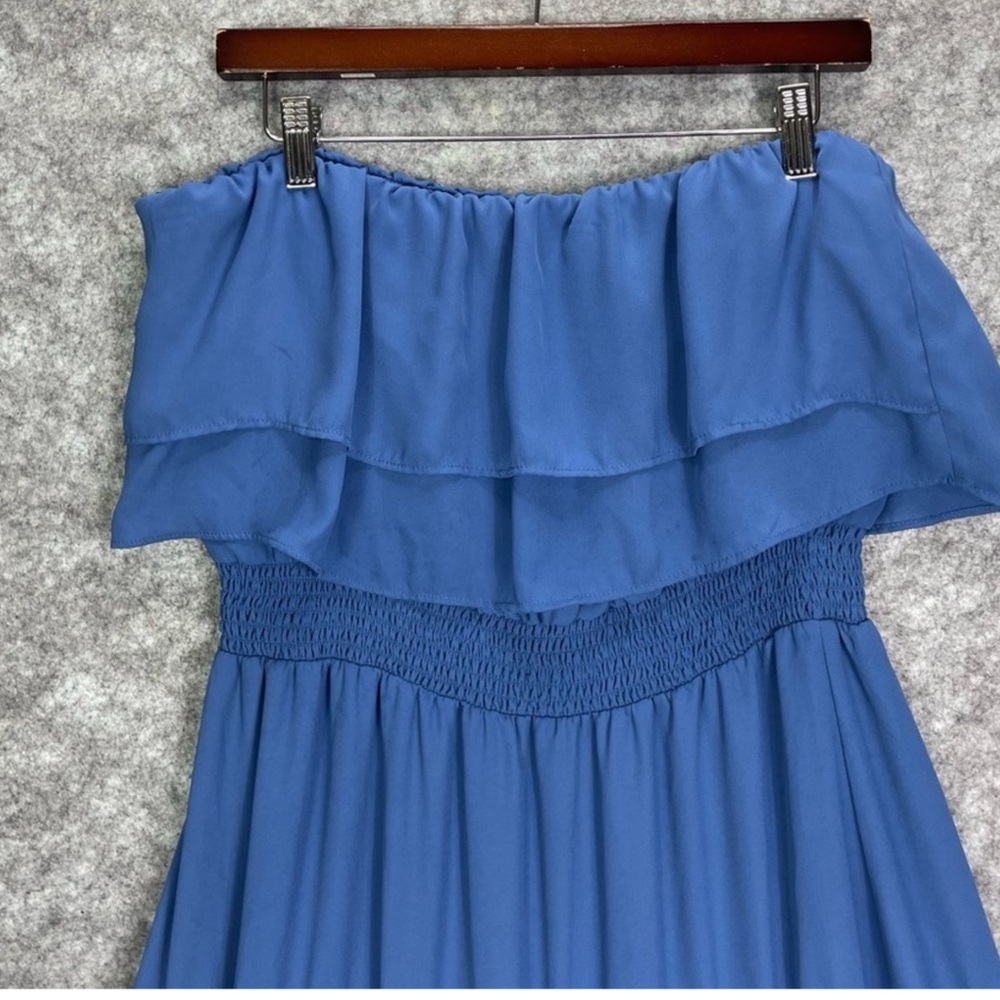 1. State Strapless Blue Dress - Picture 3 of 10